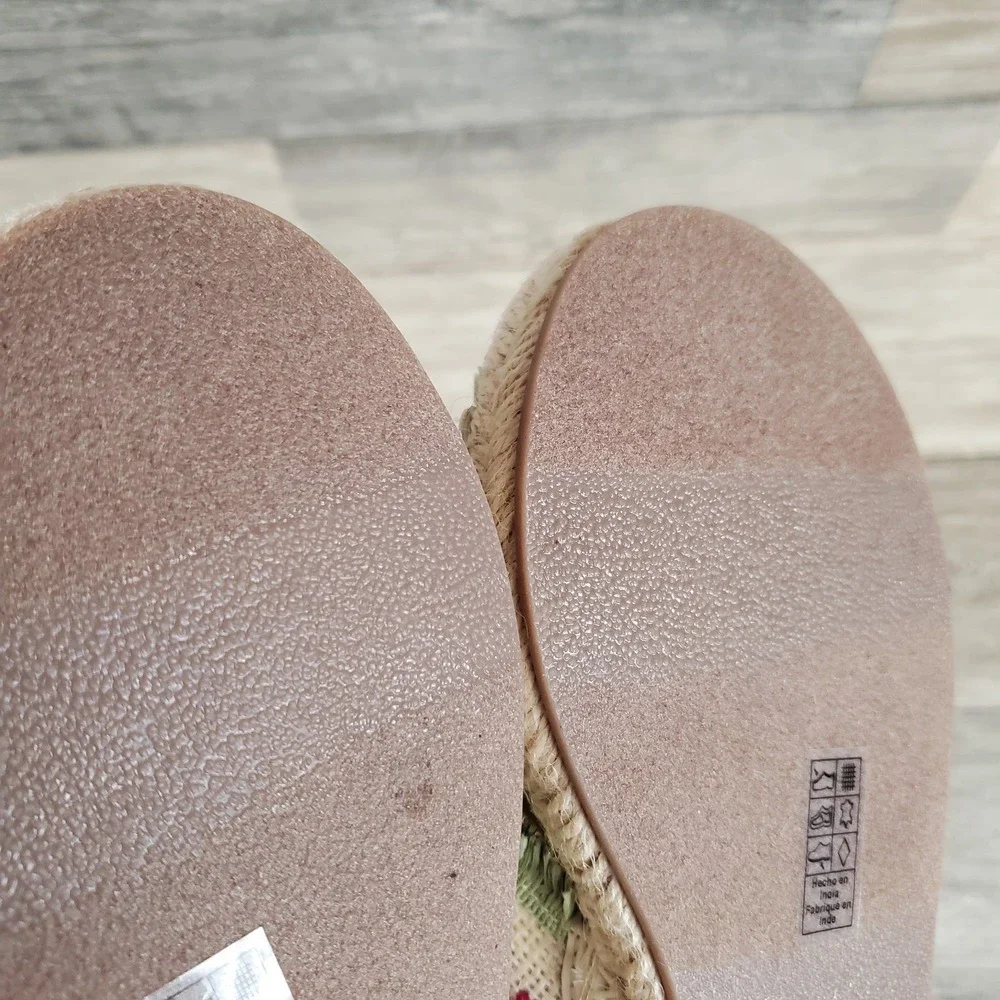 Sam Edelman Kayden Kid Slingback Sandals Girls Sz 4 Floral Embroidered